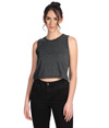 Womens Festival Crop Tank CHARCOAL