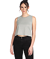 Womens Festival Crop Tank HEATHER GREY