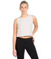 Womens Festival Crop Tank WHITE