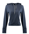 Ladies Dawn To Dusk Hoodie HEATHER INK BLUE