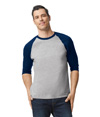 Adult 3/4 Raglan T-Shirt SPORT GREY/NAVY