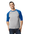 Adult 3/4 Raglan T-Shirt SPORT GREY/ROYAL