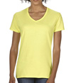 Heavy Cotton Womens V-Neck CORNSILK
