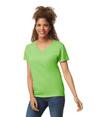 Heavy Cotton Womens V-Neck LIME