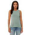 Womens Jersey Muscle Tank HEATHER DUSTY BLUE (52C/48P)