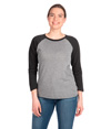 Tri-Blend 3/4 Raglan T-Shirt VINTAGE BLACK/PREMIUM HEATHER