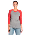 Tri-Blend 3/4 Raglan T-Shirt VINTAGE RED/PREMIUM HEATHER