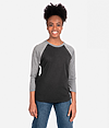 Tri-Blend 3/4 Raglan T-Shirt PREMIUM HEATHER/VINTAGE BLACK
