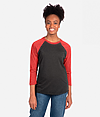 Tri-Blend 3/4 Raglan T-Shirt VINTAGE RED/VINTAGE BLACK