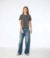 Womens Garment Dye Tee WASHED CHARCOAL