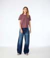Womens Garment Dye Tee WASHED MAROON
