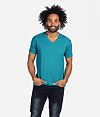 CVC V-Neck T-Shirt TURQUOISE