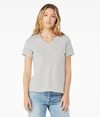 Womens Relaxed Jersey V-Neck SILVER