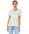 Womens Relaxed Jersey V-Neck VINTAGE WHITE