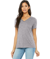 Womens Relaxed CVC V Neck ATHLETIC HEATHER