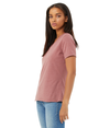 Womens Relaxed CVC V Neck HEATHER MAUVE