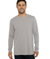 Sueded Long Sleeve T-Shirt DARK HEATHER GRAY