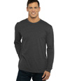 Sueded Long Sleeve T-Shirt HEATHER CHARCOAL
