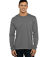 Sueded Long Sleeve T-Shirt HEATHER METAL