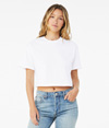 Womens Jersey Cropped Tee WHITE