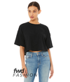 Womens Jersey Cropped Tee BLACK