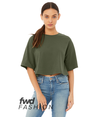 Womens Jersey Cropped Tee MILITARY GREEN