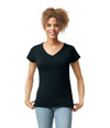 Softstyle Womens V-Neck BLACK