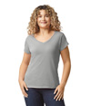 Softstyle Womens V-Neck SPORT GREY (90C/10P)
