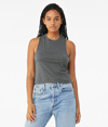 Racerback Cropped Tank DEEP HEATHER