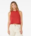 Racerback Cropped Tank HEATHER RED