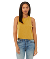Racerback Cropped Tank HEATHER MUSTARD