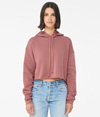 Womens Cropped Hoodie MAUVE
