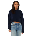 Womens Cropped Hoodie NAVY