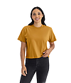 Womens Heavyweight Boxy Tee ANTIQUE GOLD