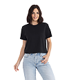 Womens Heavyweight Boxy Tee BLACK
