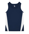 Stride Youth Singlet NAVY/WHITE