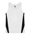 Stride Youth Singlet WHITE/BLACK