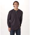 Mens Henley Long Sleeve BLACK