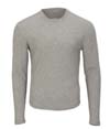 Mens Waffle Knit Long Sleeve OXFORD HEATHER