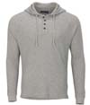 Mens Waffle Knit Hoodie OXFORD HEATHER