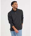 French Terry Button Pullover CHARCOAL HEATHER