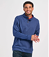 French Terry Button Pullover NAVY HEATHER