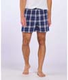 Mens Flannel Short NAVY/SILVER PLAID