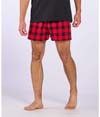 Mens Flannel Short RED/BLACK BUFFALO PLAID