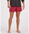 Mens Flannel Short RED/WHITE PLAID