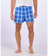Mens Flannel Short ROYAL/SILVER PLAID