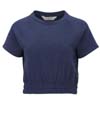 Womens French Terry Crew NAVY HEATHER