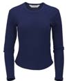 Waffle Knit Long Sleeve Tee NAVY