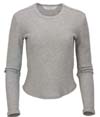 Waffle Knit Long Sleeve Tee OXFORD HEATHER