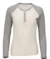 Waffle Knit Henley NATURAL/OXFORD HEATHER